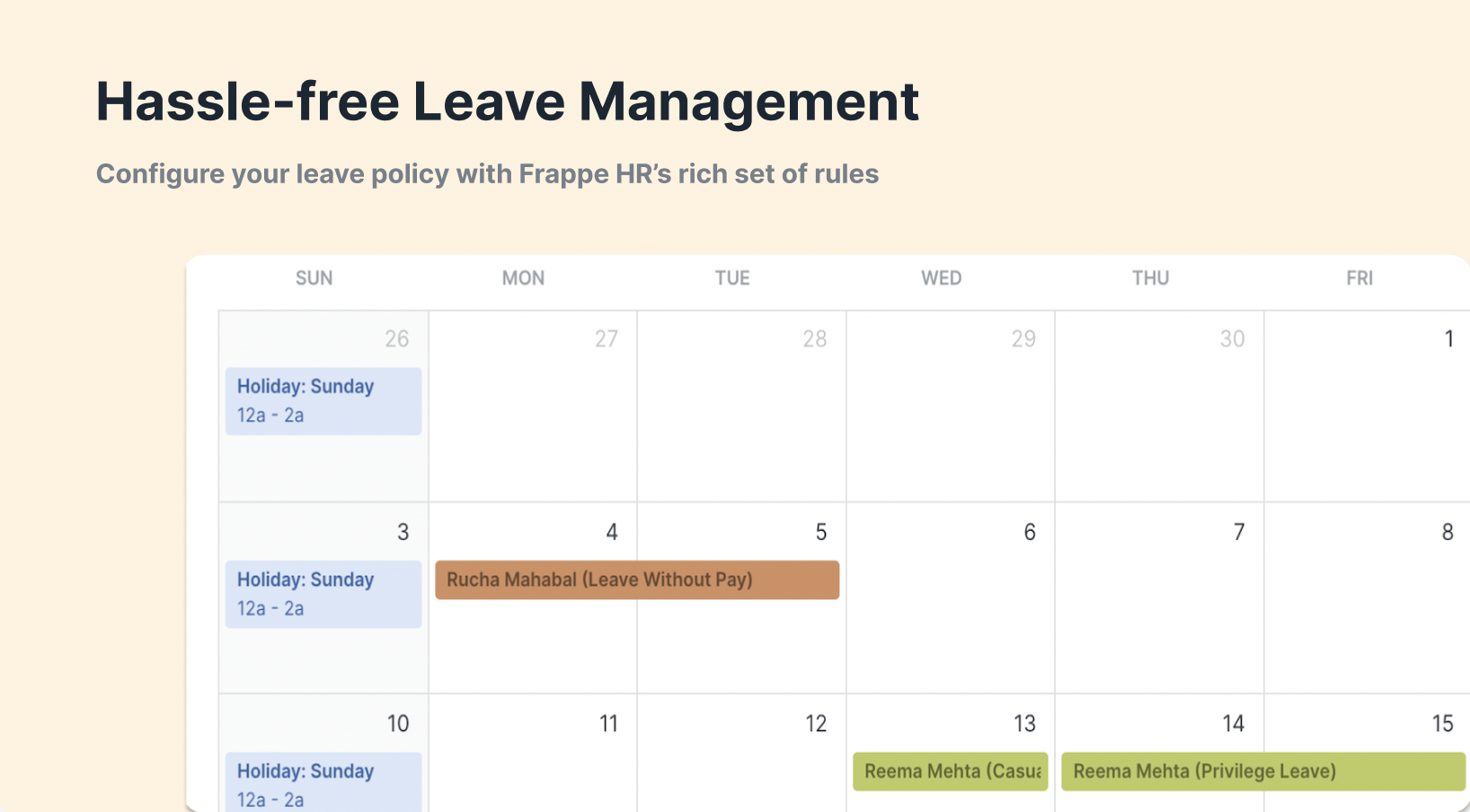 Take the hassle out of Leave Management with Frappe HR - Cover Image